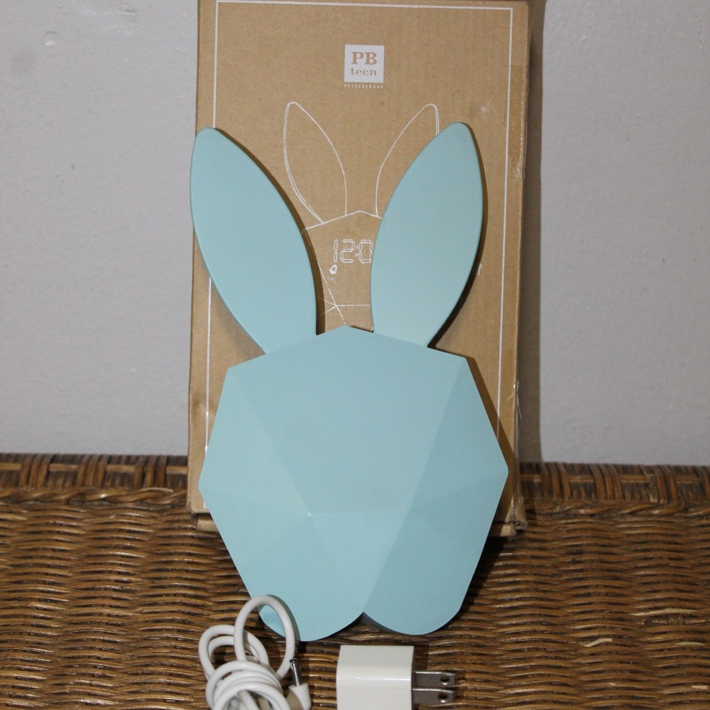 Pottery Barn Bunny Light Up Alarm Clock.